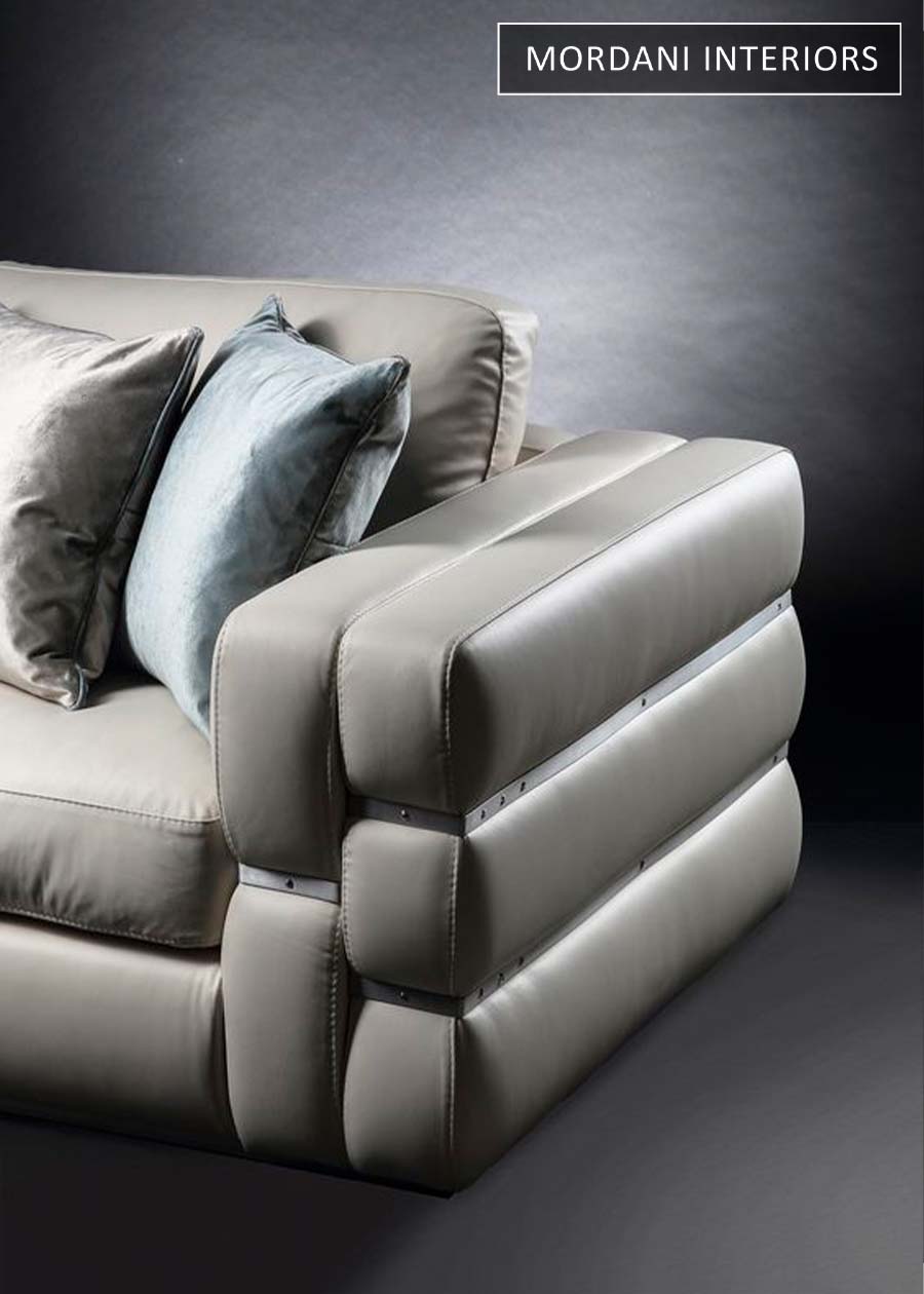 Cloud Grey Leather Upholstery